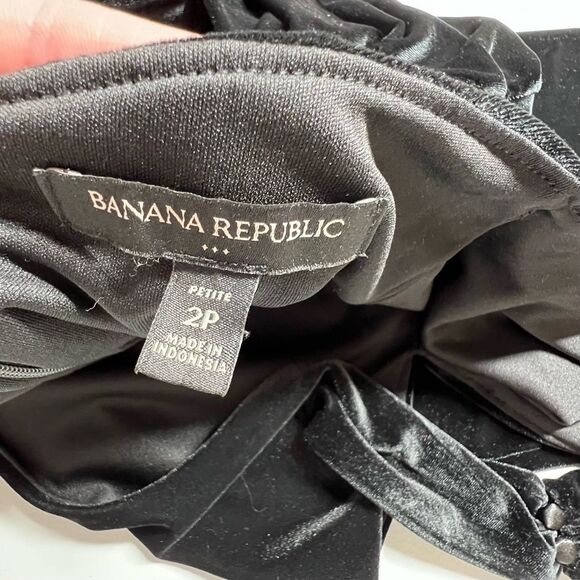 Banana Republic Factory Black Velvet Halter Neck Jumpsuit 2P 2 Petite - Picture 9 of 13